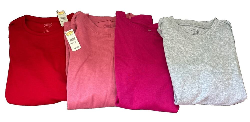 Lot Of 4 Talbots Petites Long Sleeve T-shirts Size P/XS Casual 100% Pima Cotton